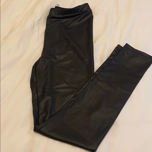 Faux leather leggings